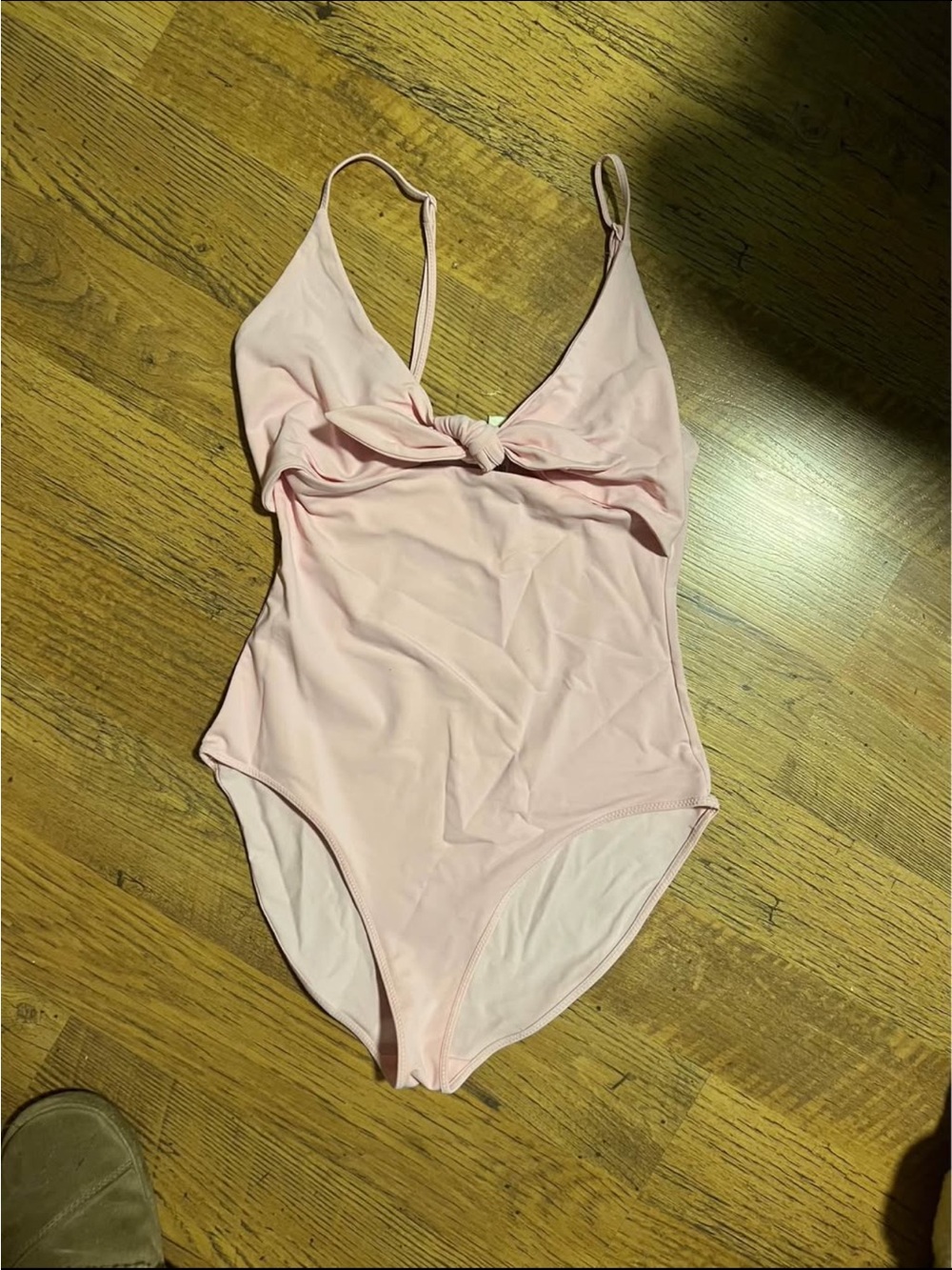 Aritzia Light Pink Knot-Front Bodysuit